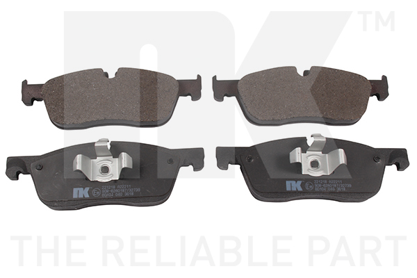 Комплект гальмівних накладок, дискове гальмо   221218   NK