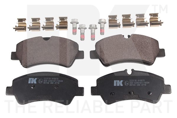 Комплект гальмівних накладок, дискове гальмо, NK 222578 Комплект гальмівних накладок, дискове гальмо, NK 222578
