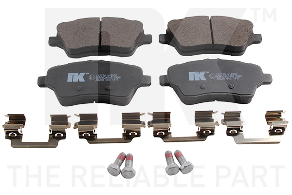 Комплект гальмівних накладок, дискове гальмо   222579   NK