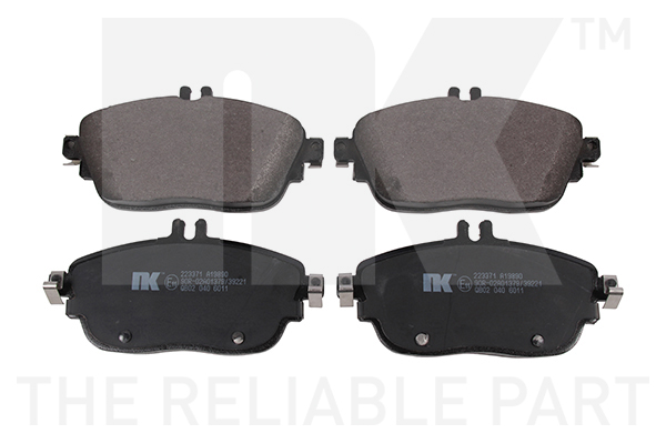 Комплект гальмівних накладок, дискове гальмо   223371   NK