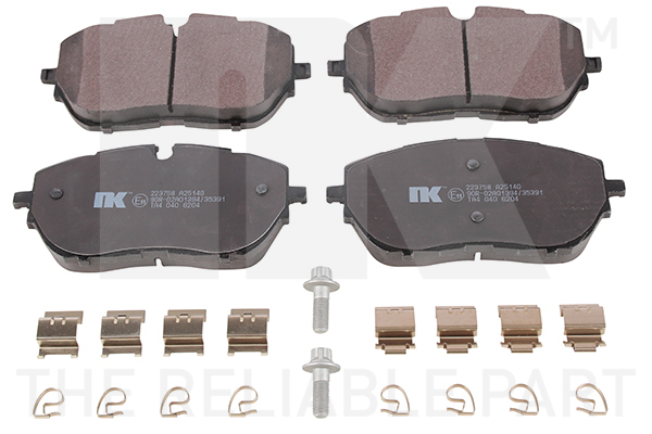 Комплект тормозных колодок, дисковый тормоз   223758   NK