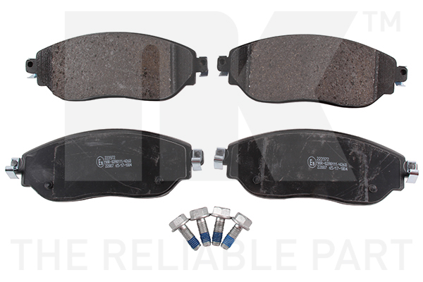 Комплект гальмівних накладок, дискове гальмо   223972   NK