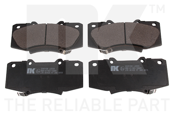 Комплект гальмівних накладок, дискове гальмо, NK 2245100 Комплект гальмівних накладок, дискове гальмо, NK 2245100