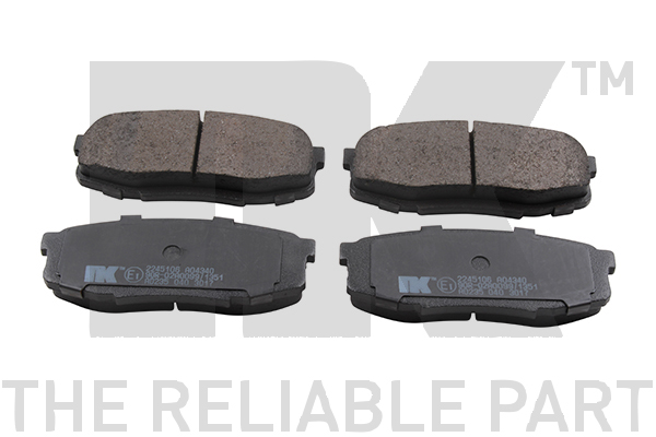 Комплект гальмівних накладок, дискове гальмо   2245106   NK