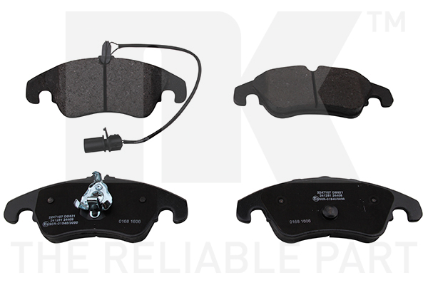 Комплект гальмівних накладок, дискове гальмо, NK 2247107 Комплект гальмівних накладок, дискове гальмо, NK 2247107