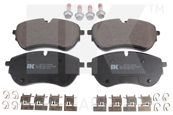 Комплект гальмівних накладок, дискове гальмо   2247152   NK