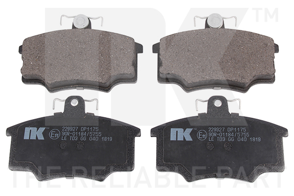 Комплект тормозных колодок, дисковый тормоз   229927   NK