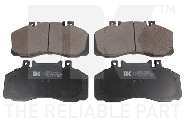 Комплект гальмівних накладок, дискове гальмо, NK 229976 Комплект гальмівних накладок, дискове гальмо, NK 229976