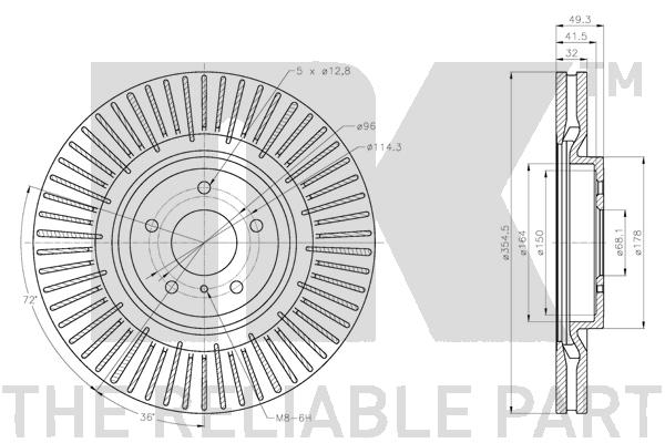 Гальмівний диск 312292 NK #2