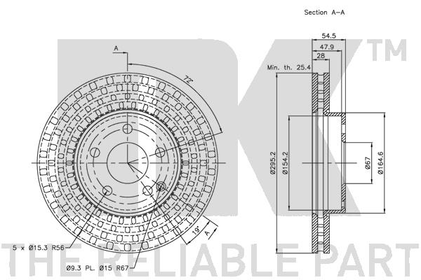 Гальмівний диск 313359 NK #2