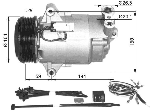 Компрессор, кондиционер   32427   NRF