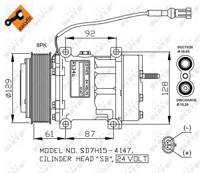 Компресор, система кондиціонування повітря 32780 NRF #4