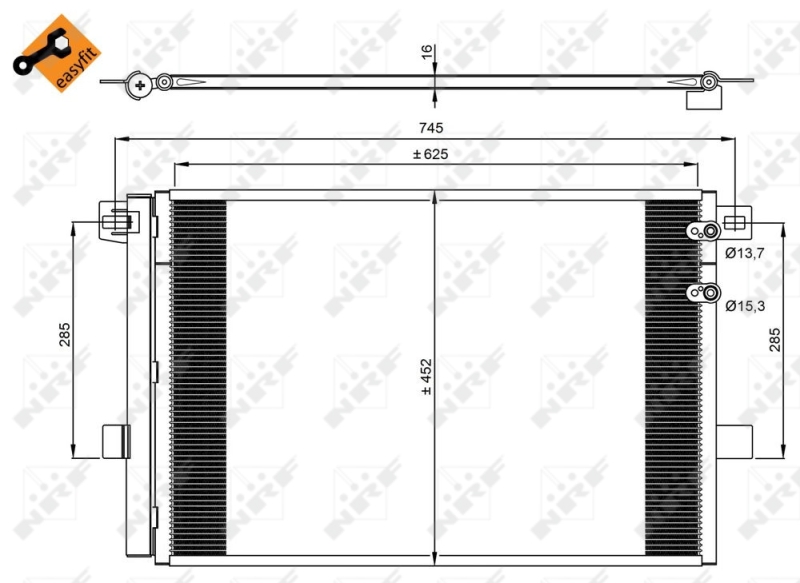 Конденсатор, кондиционер   350041   NRF