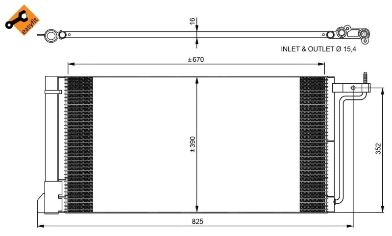 Конденсатор, кондиционер   350051   NRF