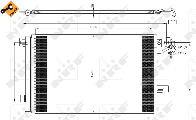 Конденсатор, кондиционер   350064   NRF