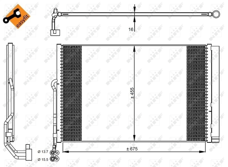 Конденсатор, кондиционер   350324   NRF