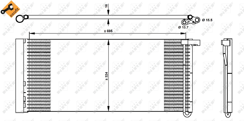 Конденсатор, кондиционер   350331   NRF