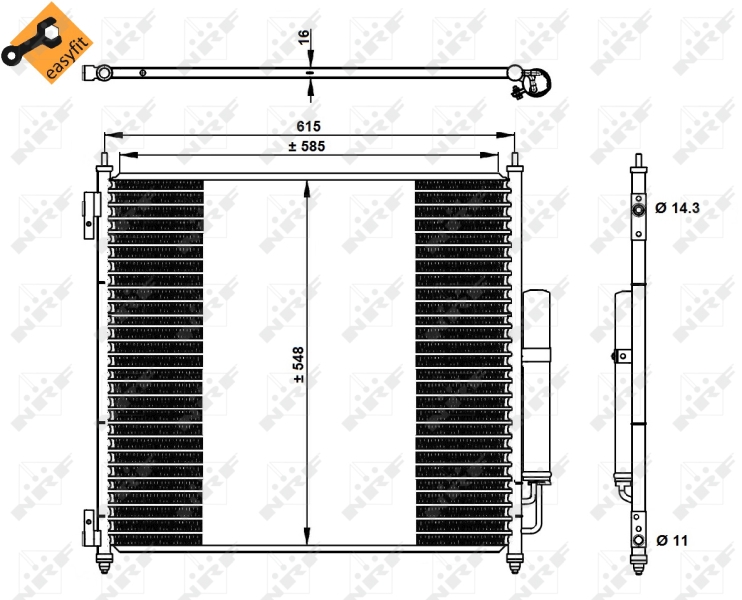 Конденсатор, кондиционер   350336   NRF