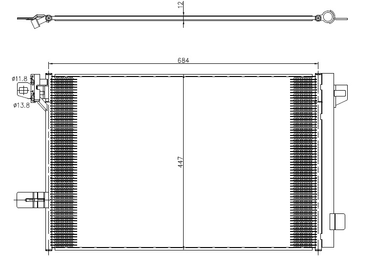 Конденсатор, кондиционер   350369   NRF