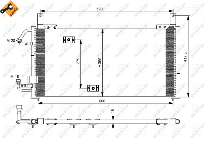 Конденсатор, кондиционер   35197   NRF