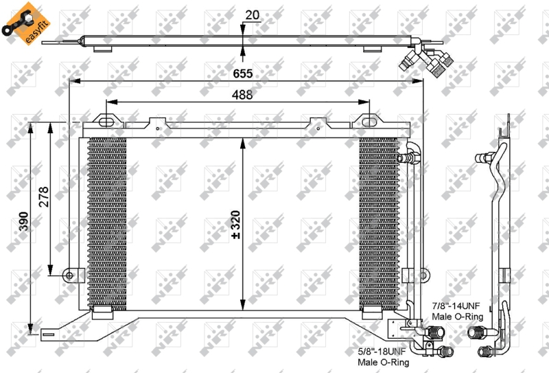 Конденсатор, кондиционер   35240   NRF