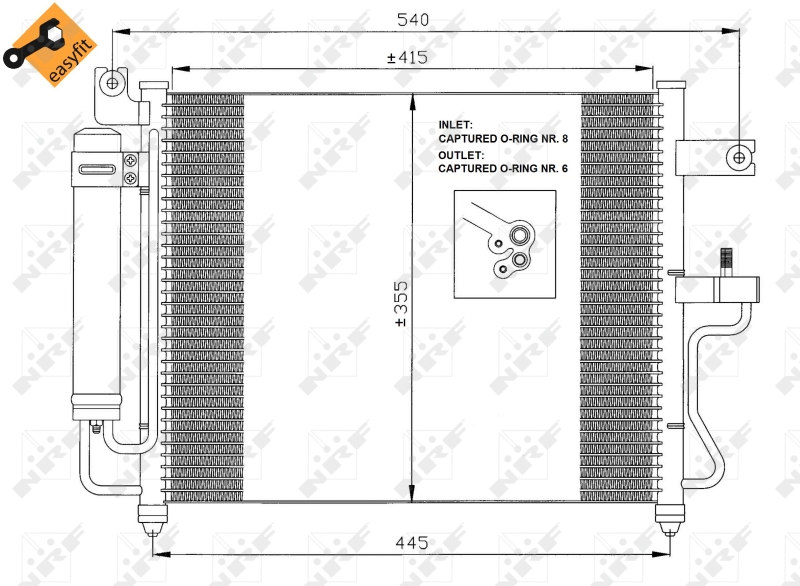 Конденсатор, кондиционер   35428   NRF