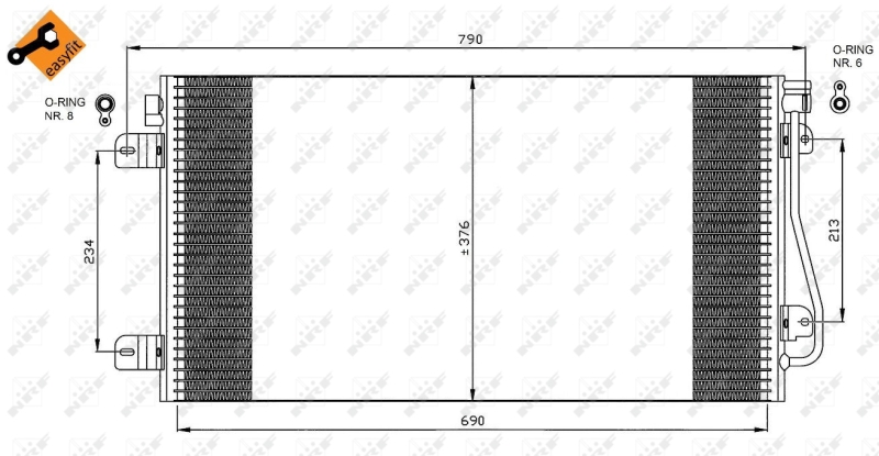 Конденсатор, кондиционер   35484   NRF