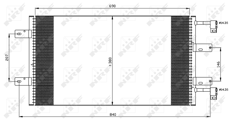 Конденсатор, кондиционер   35505   NRF