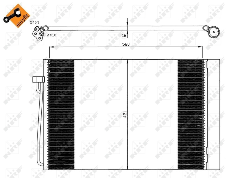 Конденсатор, кондиционер   35537   NRF