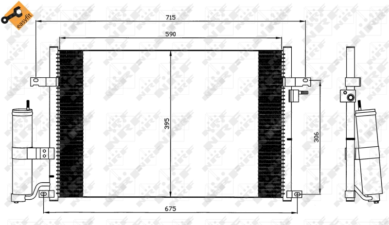 Конденсатор, кондиционер   35573   NRF