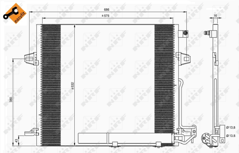 Конденсатор, кондиционер   35618   NRF