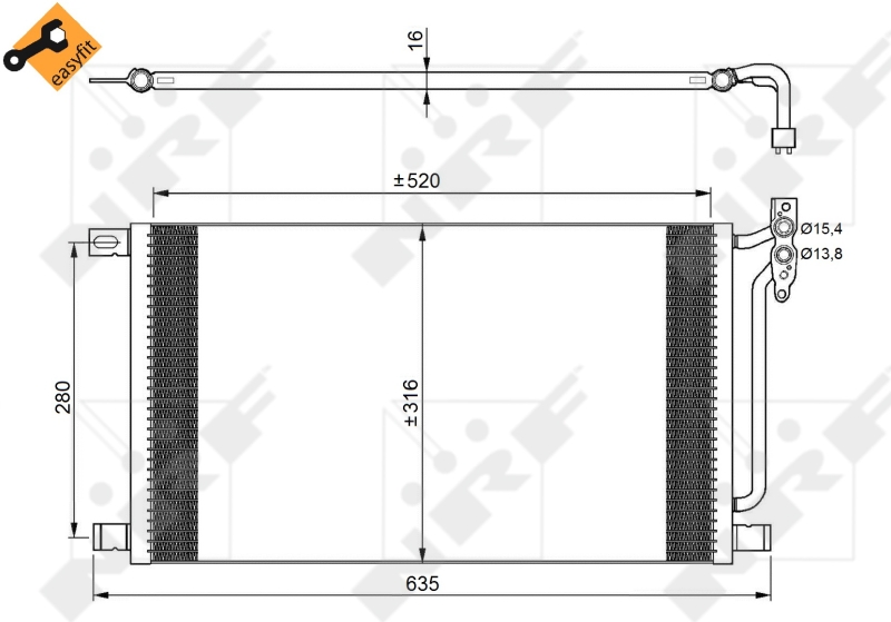 Конденсатор, кондиционер   35748   NRF