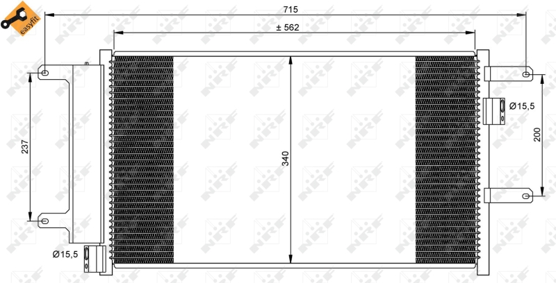 Конденсатор, кондиционер   35751   NRF