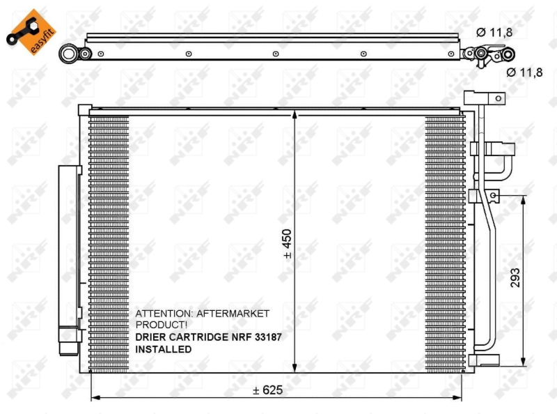 Конденсатор, кондиционер   35775   NRF