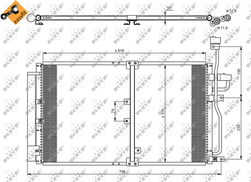 Конденсатор, кондиционер   35797   NRF