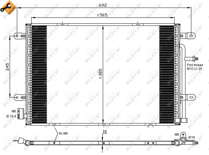 Конденсатор, кондиционер   35841   NRF