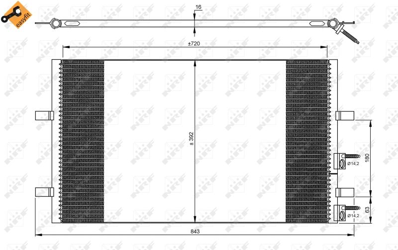 Конденсатор, кондиционер   35846   NRF