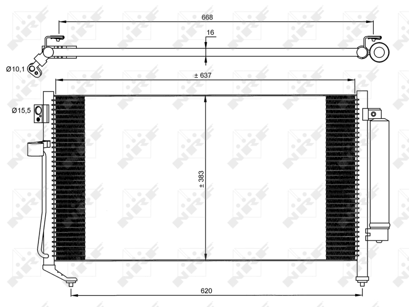 Конденсатор, кондиционер   35869   NRF