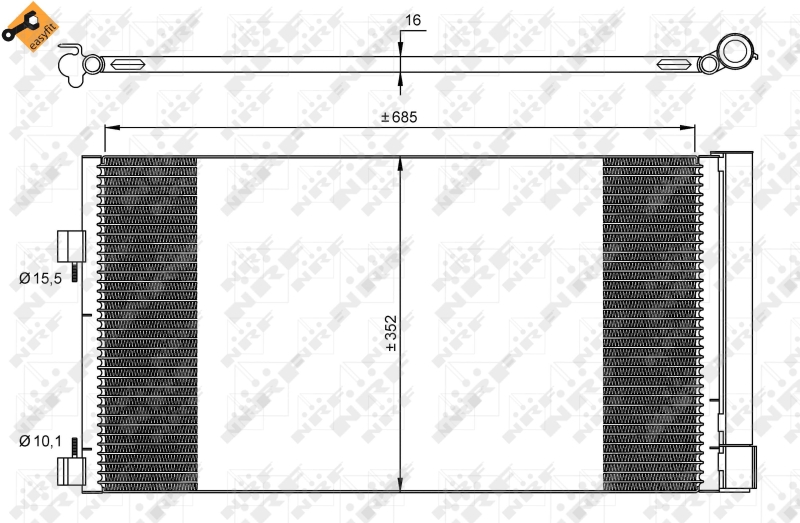 Конденсатор, кондиционер   35890   NRF