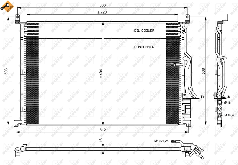 Конденсатор, кондиционер   35923   NRF