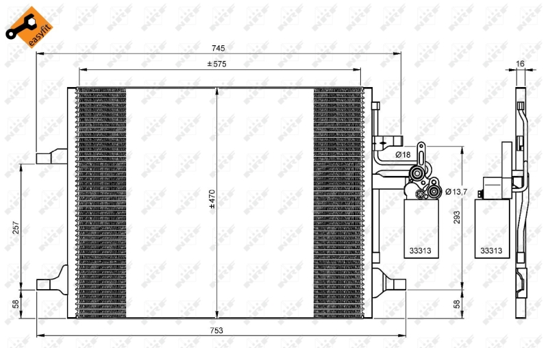 Конденсатор, кондиционер   35930   NRF