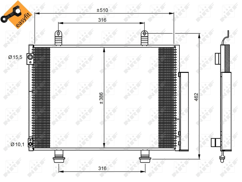 Конденсатор, кондиционер   35944   NRF