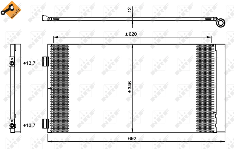 Конденсатор, кондиционер   35961   NRF