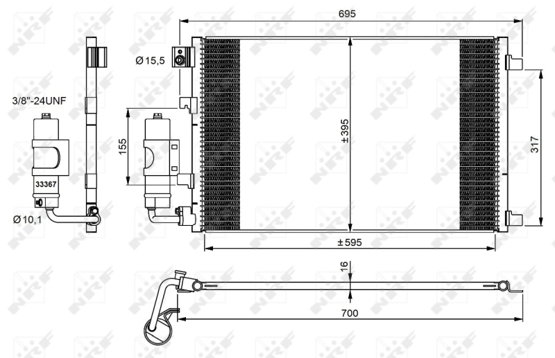 Конденсатор, кондиционер   35973   NRF