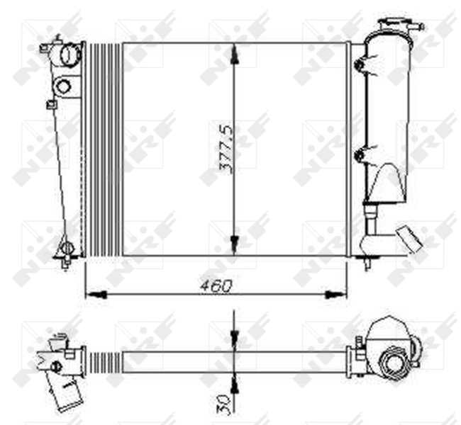Радиатор, охлаждение двигателя 58823 NRF #3