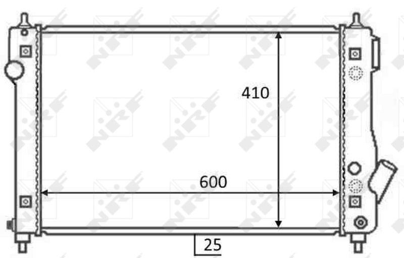 Радіатор, система охолодження двигуна   59054   NRF