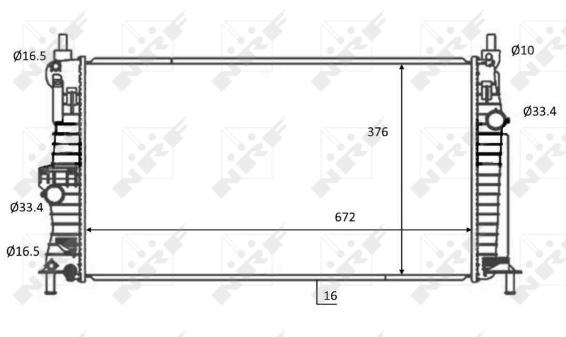 Радіатор, система охолодження двигуна   59068   NRF
