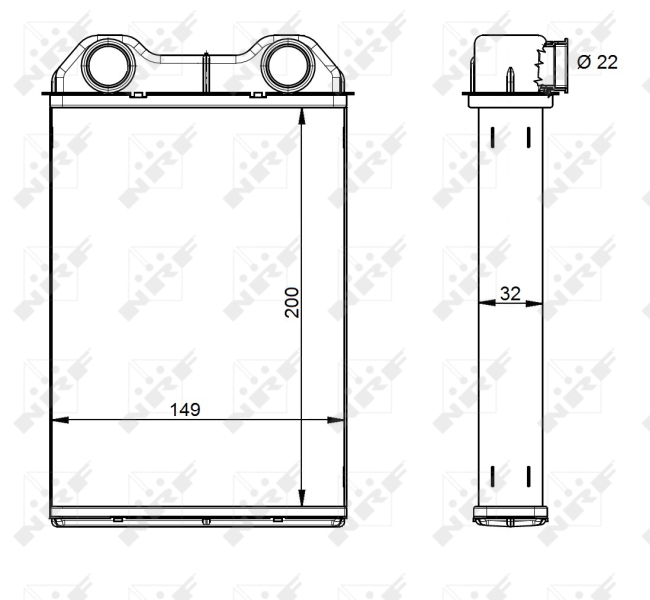 Теплообмінник, система опалення салону 54341 NRF #4