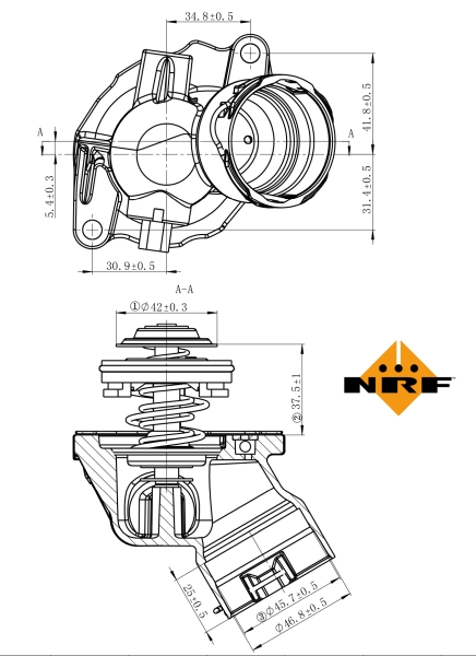 Термостат, охолоджувальна рідина 725032 NRF #4