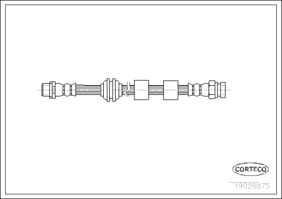 Тормозной шланг   19026875   CORTECO